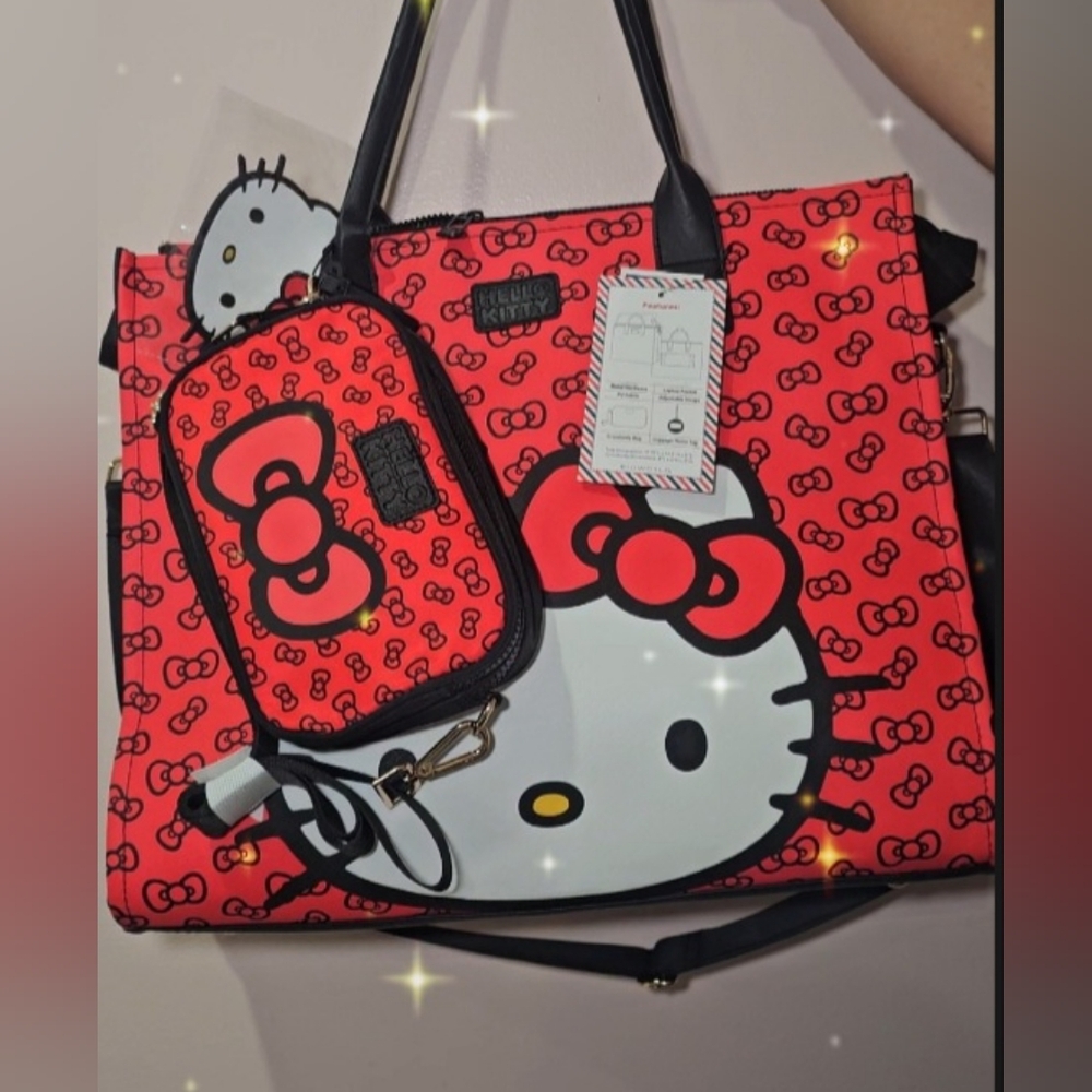Hello Kitty Red and Black Tote Bag